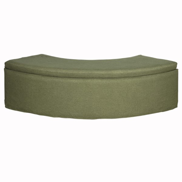 Puff Curvo linho Verde em S