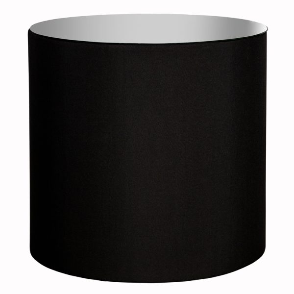 Tamborete Preto com Tampo de Espelho