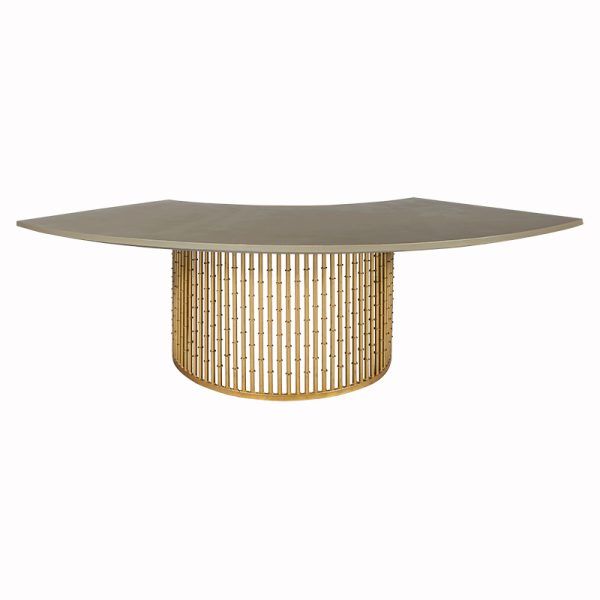 Mesa Curva Bamboo Tampo Curvo Capuccino