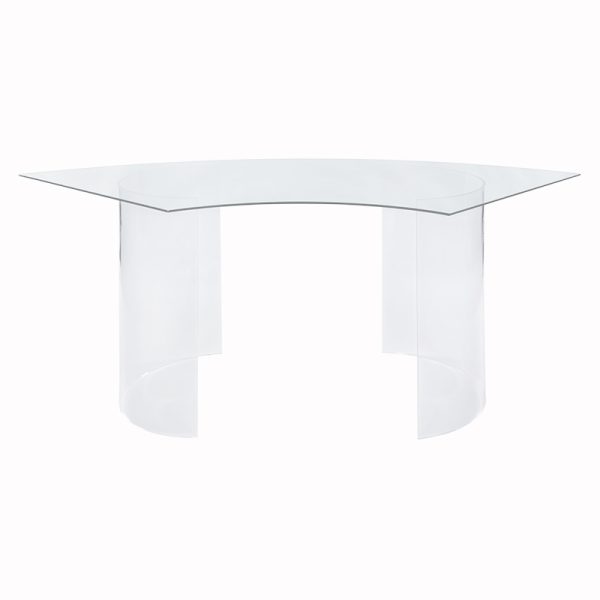 Mesa Curva Tampo Curvo Vidro